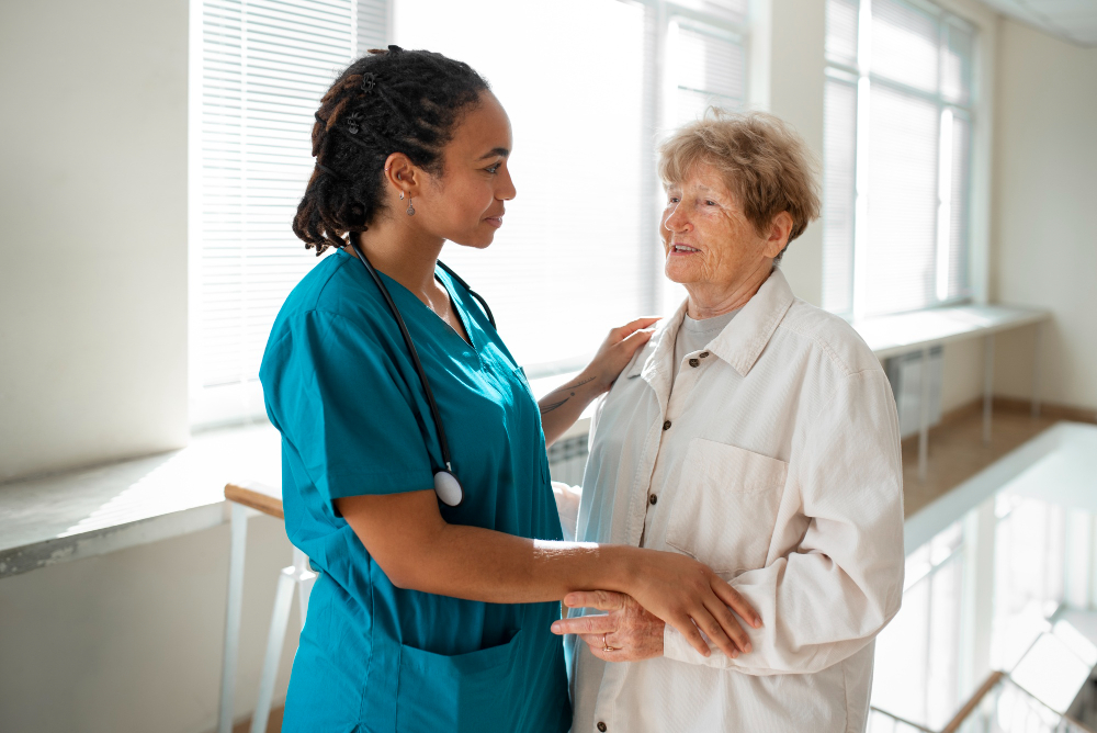 Healthcare professionals collaborating